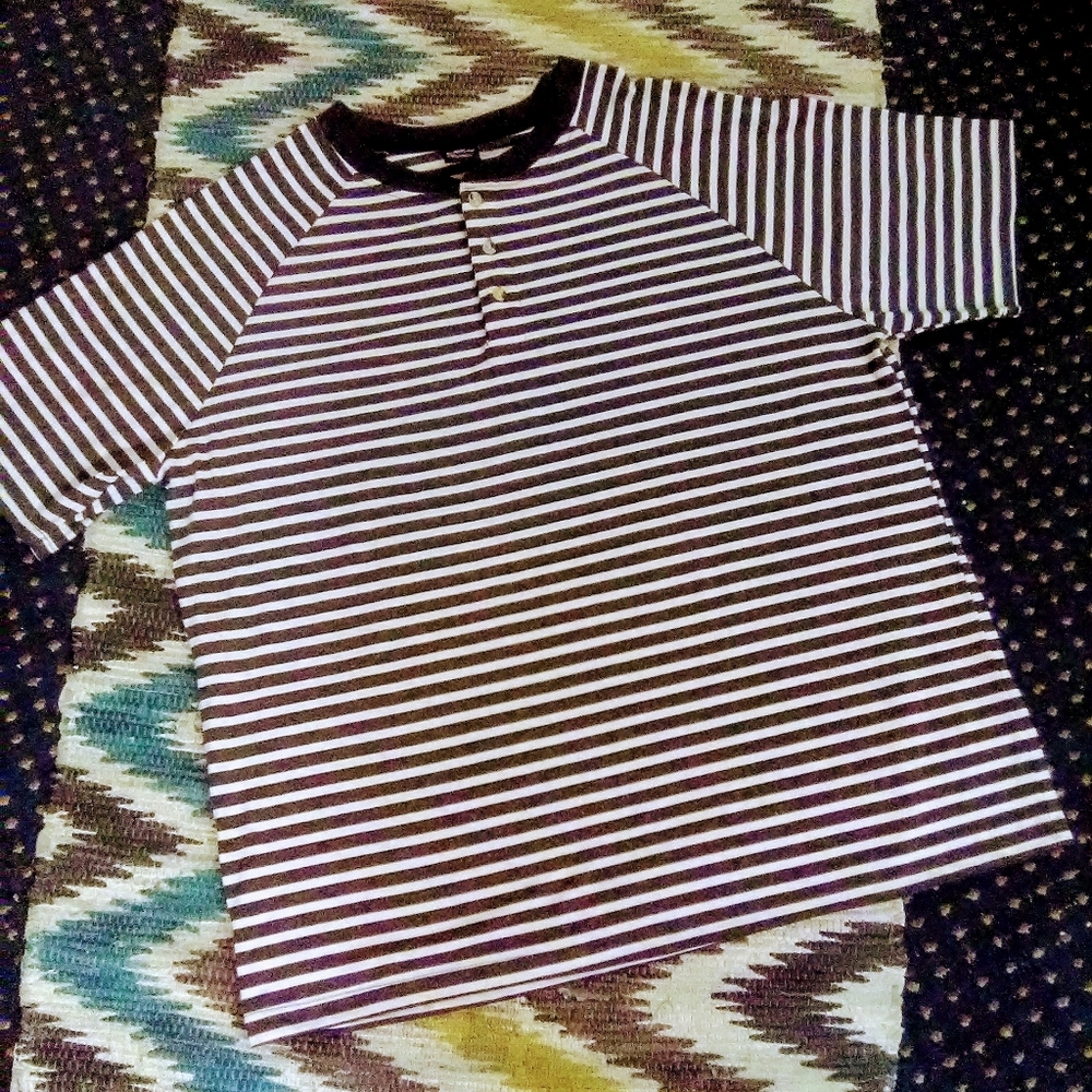 Revolution Charcoal Striped Tee Sz XL